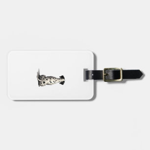 Vintage Dalmatian Dog From Behind Illustration Min Luggage Tag