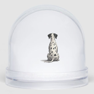 Vintage Dalmatian Dog From Behind Illustration Min Snowglobe