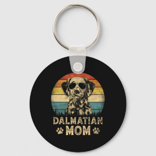 Vintage Dalmatian Mom Dog Lovers Mother's Day Keychain