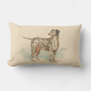 Vintage Dalmatian Print Lumbar Pillow