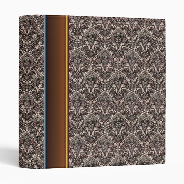 Vintage Damask Avery Classeur (Devant/Côté)