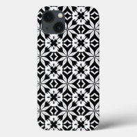 Vintage Damask Chic Black White Pattern
