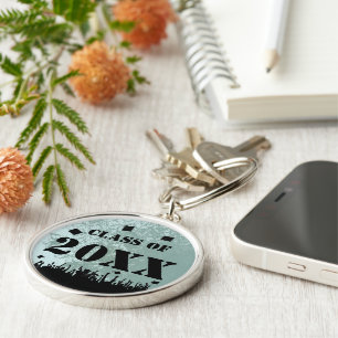 Vintage Damask Class of 2012 Keychain Tossing Caps