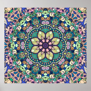 Vintage Damask: Elegant Seamless Pattern Poster