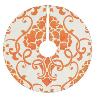Vintage Damask: Elegant Seamless Texture Brushed Polyester Tree Skirt