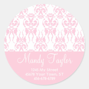Vintage Damask Envelope Seal (Pink)