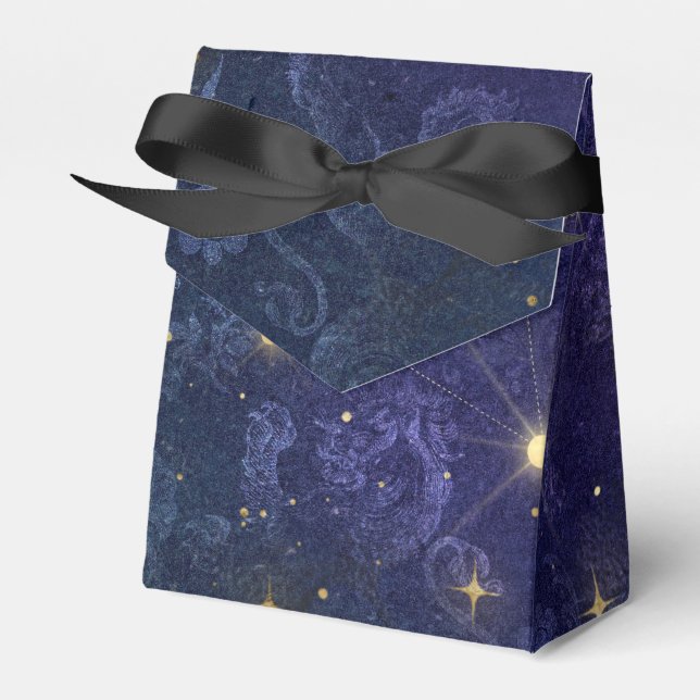 Vintage Damask Favor Box (Front Side)