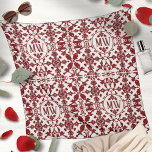 Vintage Damask Monogram Scarf<br><div class="desc">This elegant burgundy and white pattern features a classic damask design with ornate floral motifs and decorative hearts surrounding a personalized monogram. The symmetrical Victorian-inspired arrangement creates a timeless look perfect for home decor pillows, bedding, shower curtains, and bathroom sets. Also striking on tech accessories like phone cases, laptop sleeves,...</div>