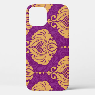 Vintage Damask Ornamental Pattern. iPhone 12 Case