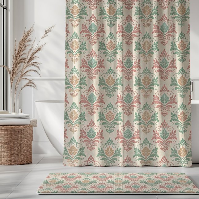 Vintage Damask Pattern Dusty Rose Mint Green Beige (Creator Uploaded)