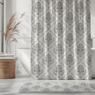 Vintage Damask Pattern Grey