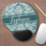 Vintage Damask Pattern with Grungy Finish Gel Mouse Pad<br><div class="desc">A grunge design with a modern twist. Add your name or monogram. If you need to make adjustments to the artwork,  click on the customize it button to make changes.</div>
