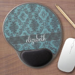 Vintage Damask Pattern with Monogram Gel Mouse Pad<br><div class="desc">A grunge design with a modern twist. Add your name or monogram. If you need to make adjustments to the artwork,  click on the customize it button to make changes.</div>