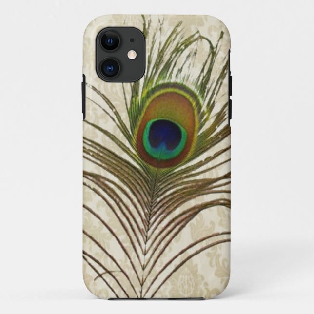 vintage damask Peacock Feathers iphone5 case (Back)