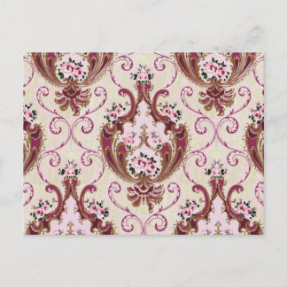 Vintage Damask Postcard