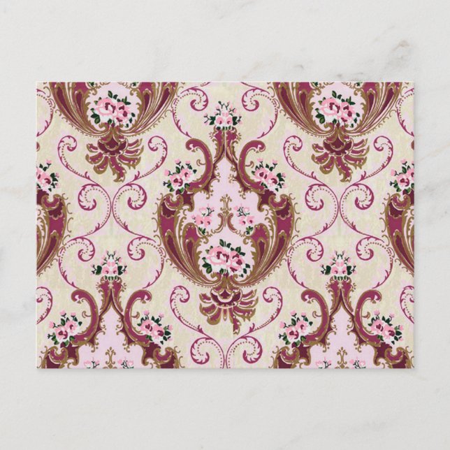 Vintage Damask Postcard (Front)