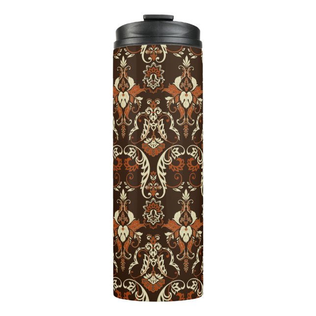 Vintage damask seamless pattern thermal tumbler (Front)