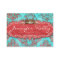 Vintage Damask Suede Blue Crown