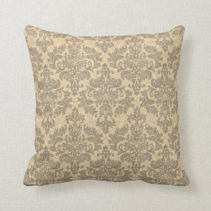 Vintage Damask Throw Pillow
