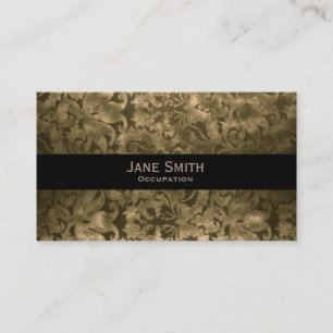 Vintage damask traditional antique bohemian business card
