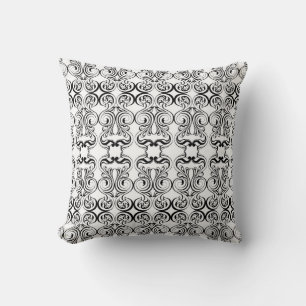 Vintage damask vintage baroque ornament. retro throw pillow