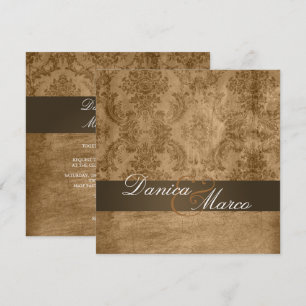 Vintage Damask Wedding Invitations