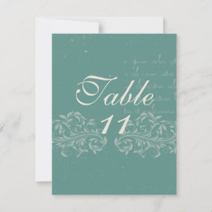 Vintage Damask Wedding Table Numbers