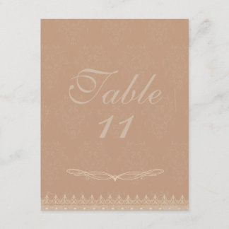 Vintage Damask Wedding Table Numbers Rose Pink