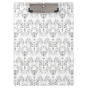 Vintage Damasks Wallpaper - black + your backgr. Clipboard