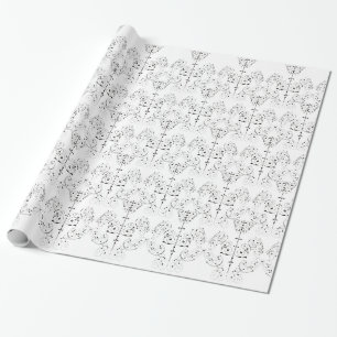 Vintage Damasks Wallpaper - black + your backgr. Wrapping Paper