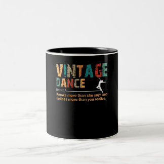 Vintage Dance Definition Dance Lover Gift Two-Tone Coffee Mug