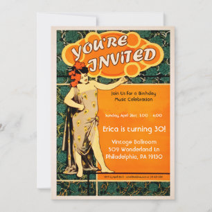 Vintage Dance Style Party Invitation