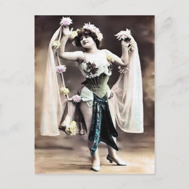 Vintage Dancer Postcard (Front)