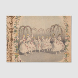 Vintage Dancers Collage Tissue Paper
