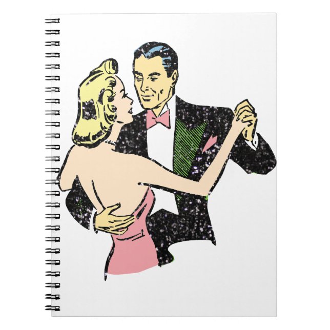vintage dancing couple notebook (Front)