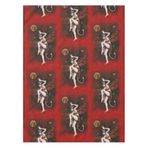Vintage Dancing Devil Lady Table Cloth