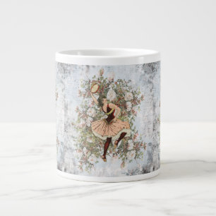 Vintage Dancing Gypsy Floral Mix and Match Large Coffee Mug