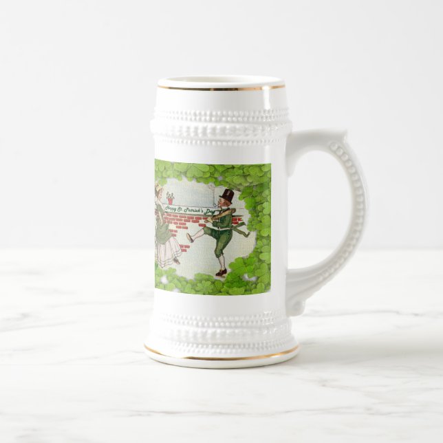Vintage Dancing Irish Couple Beer Stein (Right)