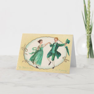Vintage Dancing St Patrick's Day Card