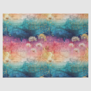 Vintage Dandelion Abstract Pattern (1) Tissue Paper