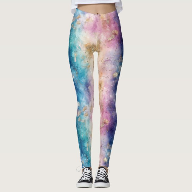 Vintage Dandelion Abstract Pattern (2) Leggings (Front)