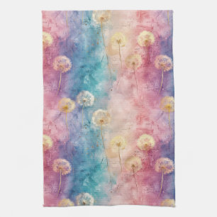 Vintage Dandelion Abstract Pattern (3) Kitchen Towel