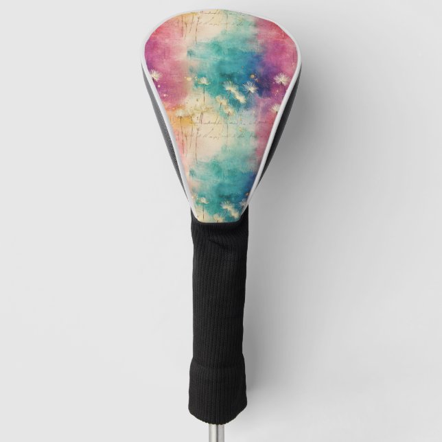 Vintage Dandelion Abstract Pattern (4) Golf Head Cover (Front)