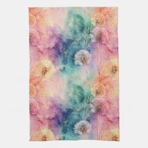 Vintage Dandelion Abstract Pattern (5) Kitchen Towel
