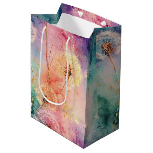 Vintage Dandelion Abstract Pattern (5) Medium Gift Bag