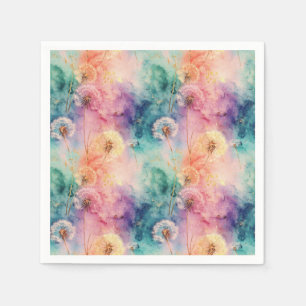 Vintage Dandelion Abstract Pattern (5) Napkin