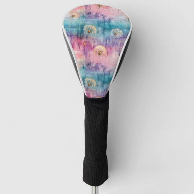 Vintage Dandelion Abstract Pattern (6) Golf Head Cover (Front)