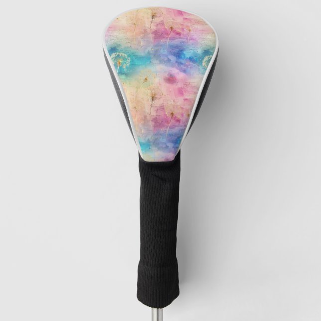 Vintage Dandelion Abstract Pattern (7) Golf Head Cover (Front)