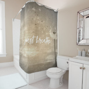 Vintage Dandelion Just Breathe Typography
