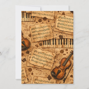 Vintage Dark Academia Aesthetic Patterns Invitation